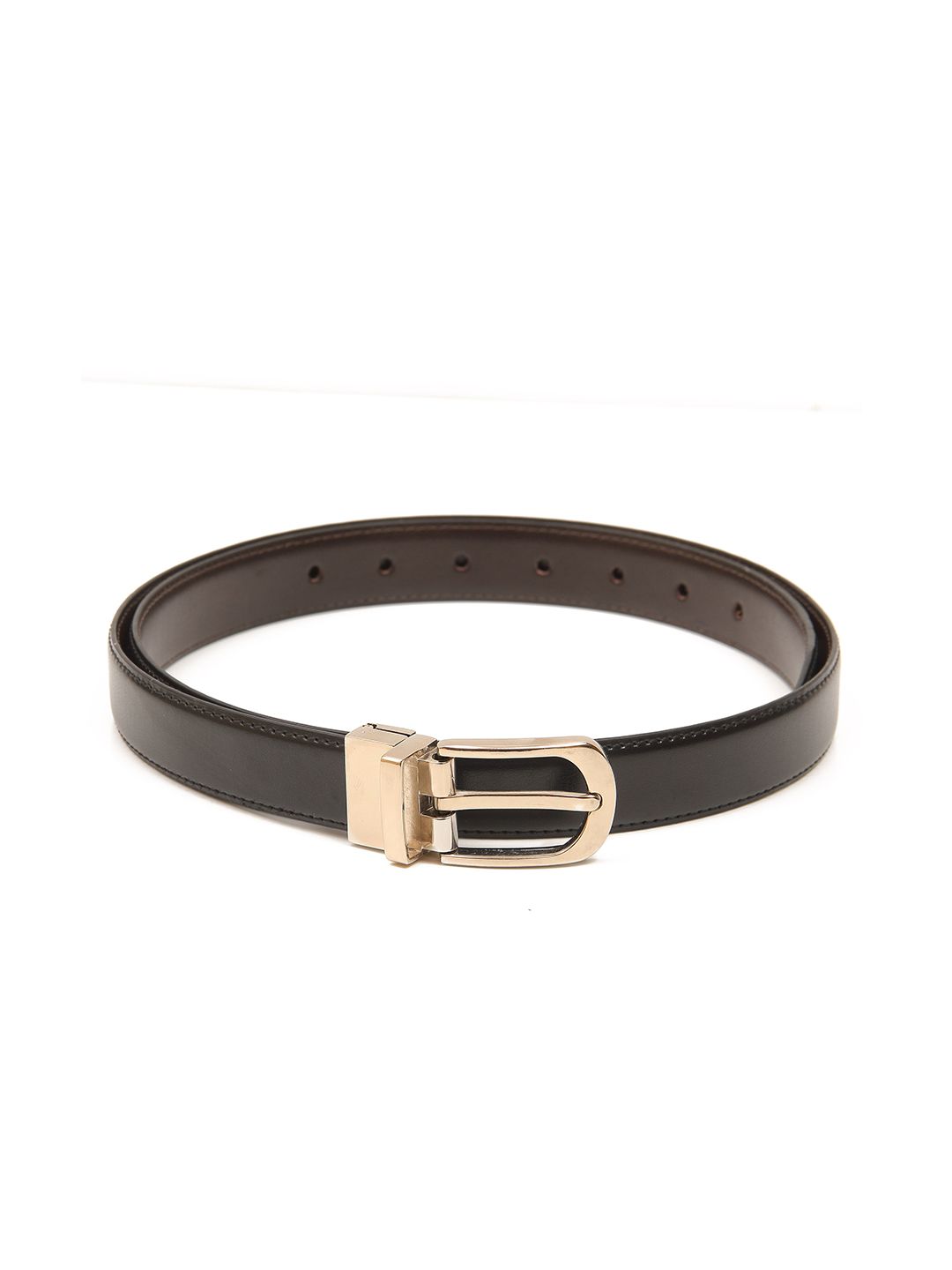 Calvadoss Women Black Solid Reversible Belt Price in India