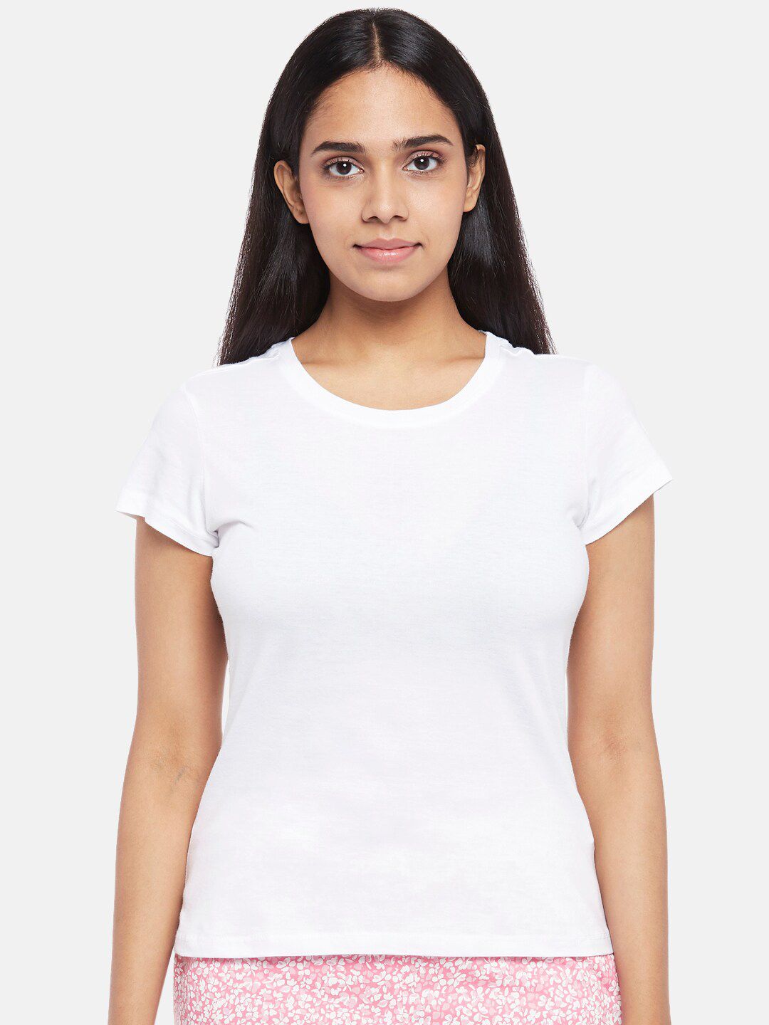 Dreamz by Pantaloons Women White Regular Lounge tshirt Price in India