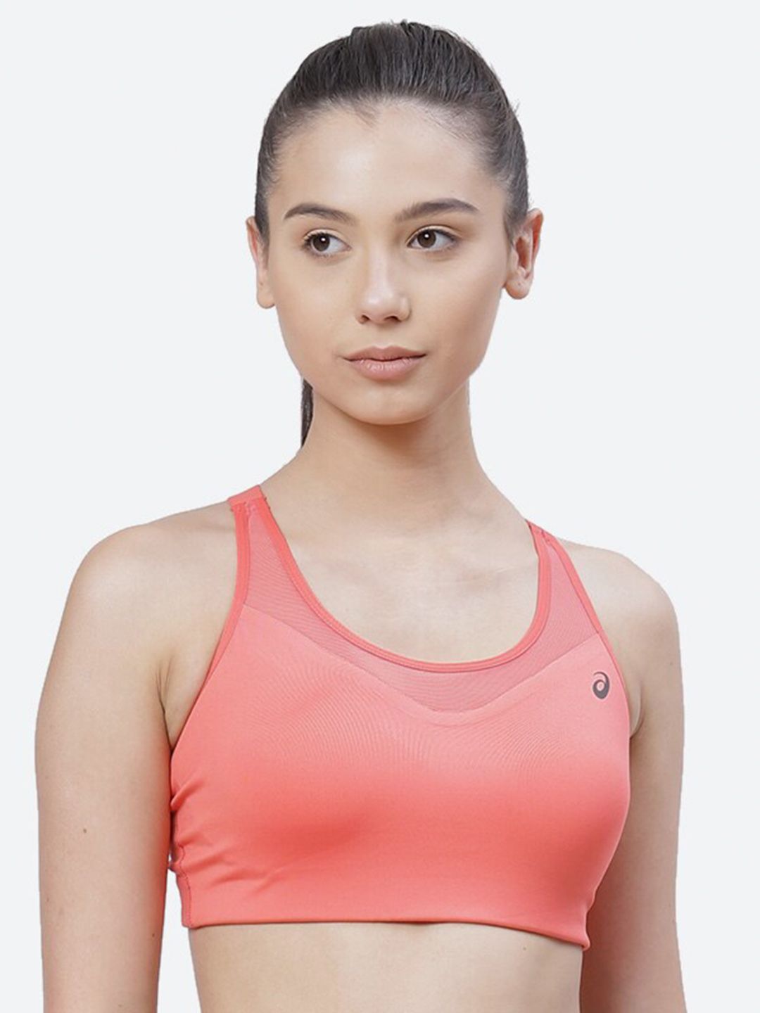 ASICS Peach-Coloured Accelerate Workout Bra- Seamless Racer Back Price in India