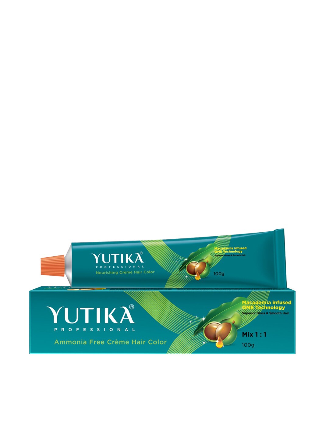 YUTIKA Professional Ammonia Free Creme Hair Color Brown 4 - 100 gm Price in India