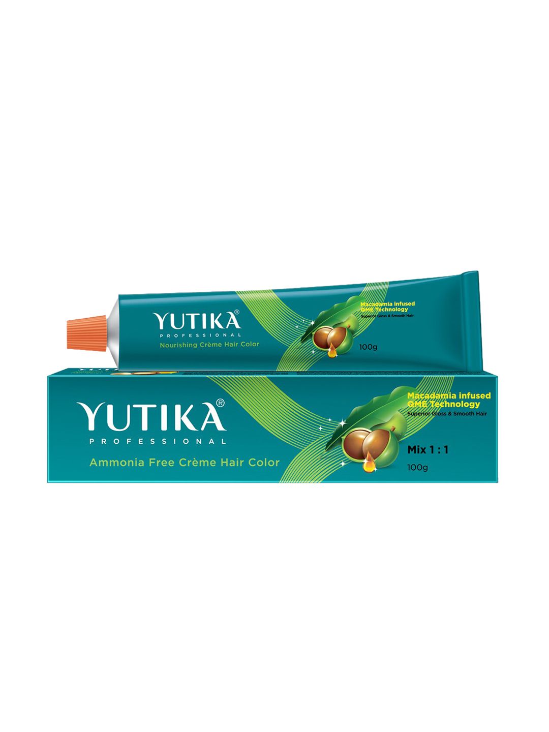 YUTIKA Professional Ammonia Free Creme Hair Color Ash Blonde 7.1 - 100gm