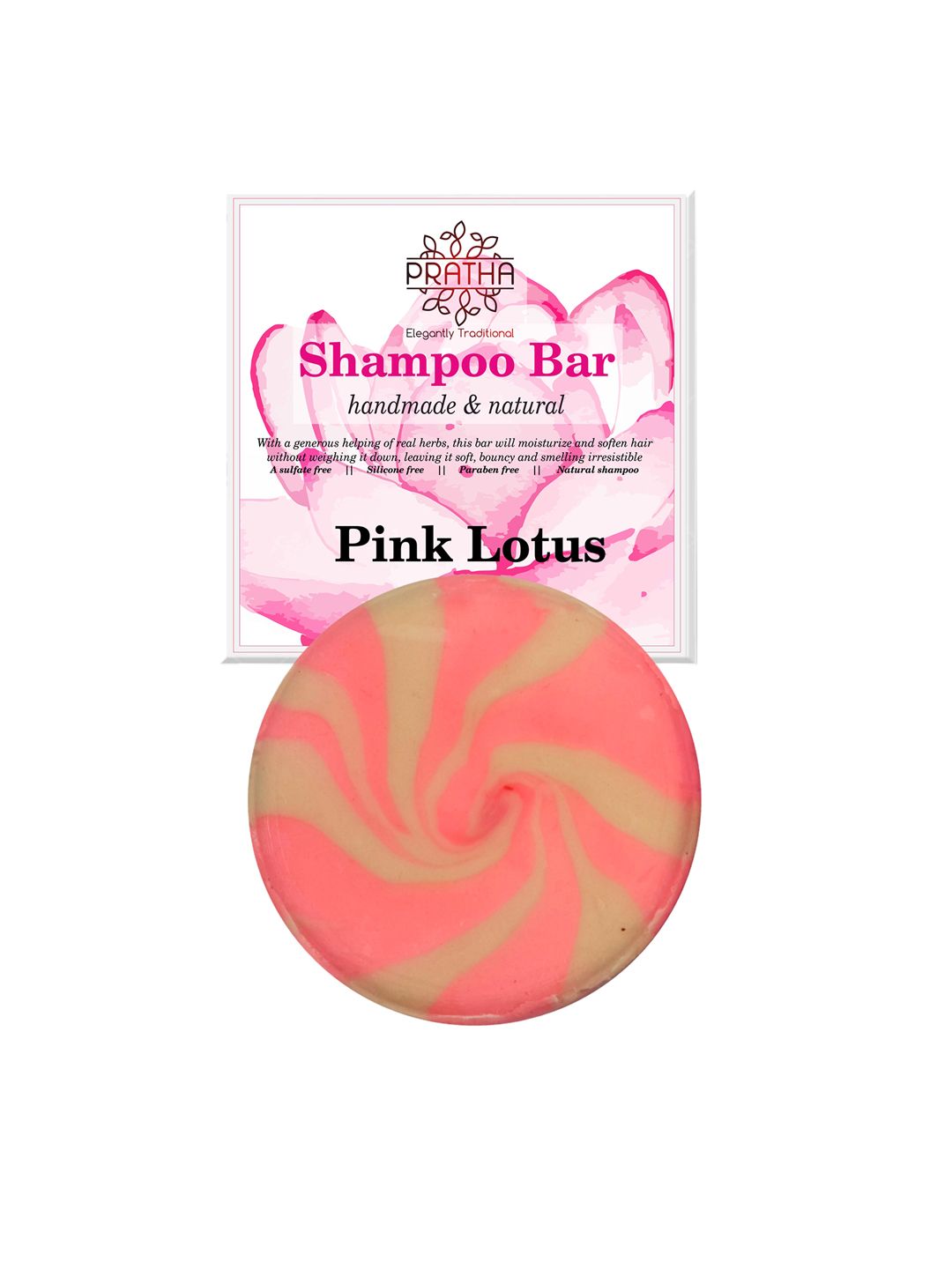 Pratha Pink Lotus Shampoo Bar 80gm Price in India