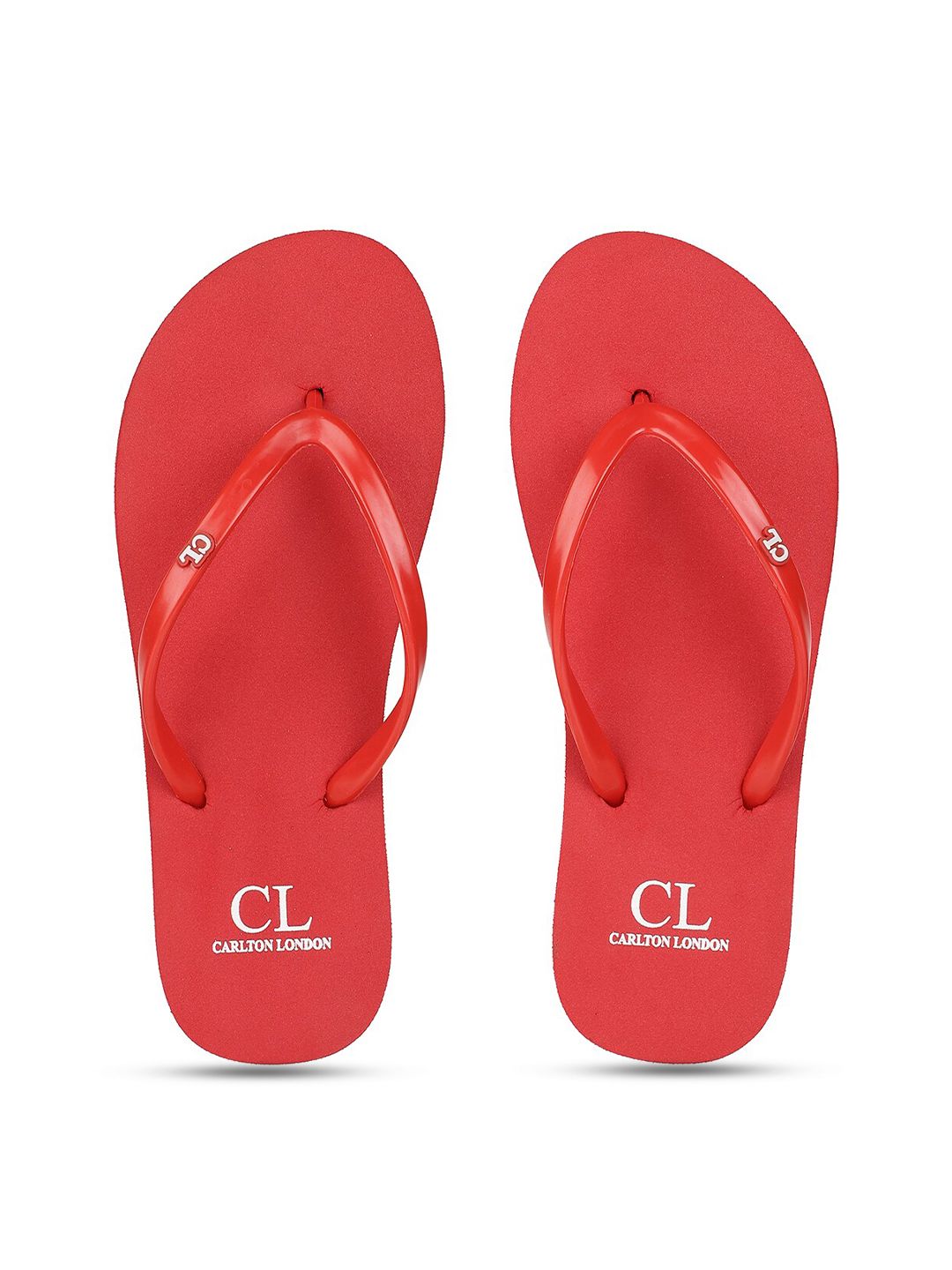 Carlton London Women Red & White Thong Flip-Flops Price in India