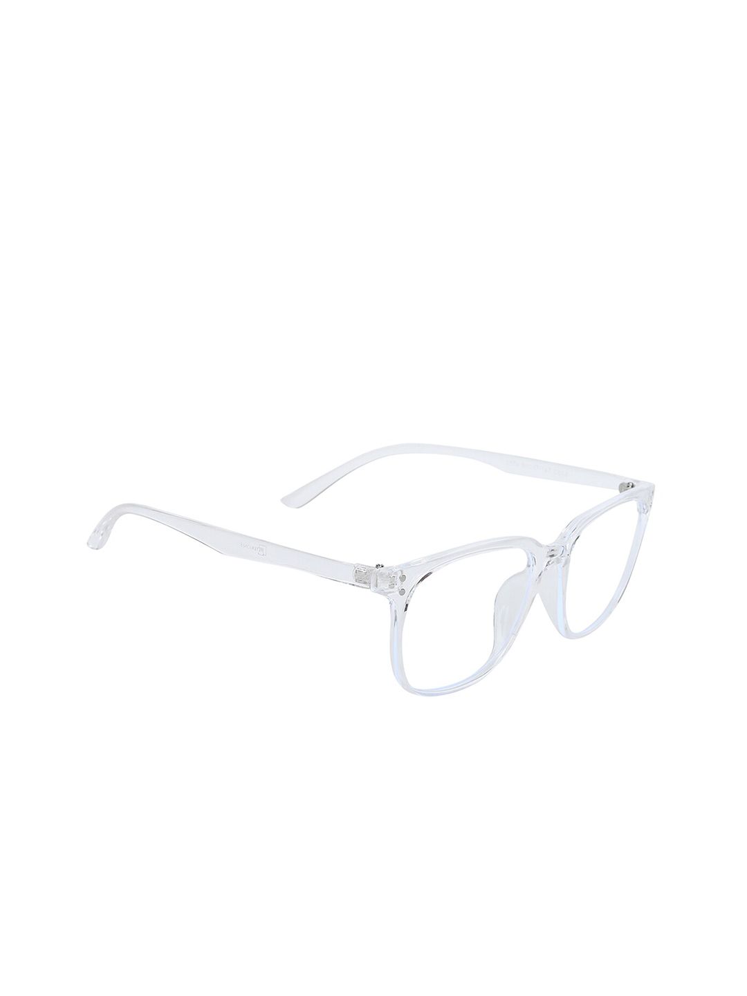 Peter Jones Eyewear Unisex Transparent & White Full Rim Square Frames Price in India