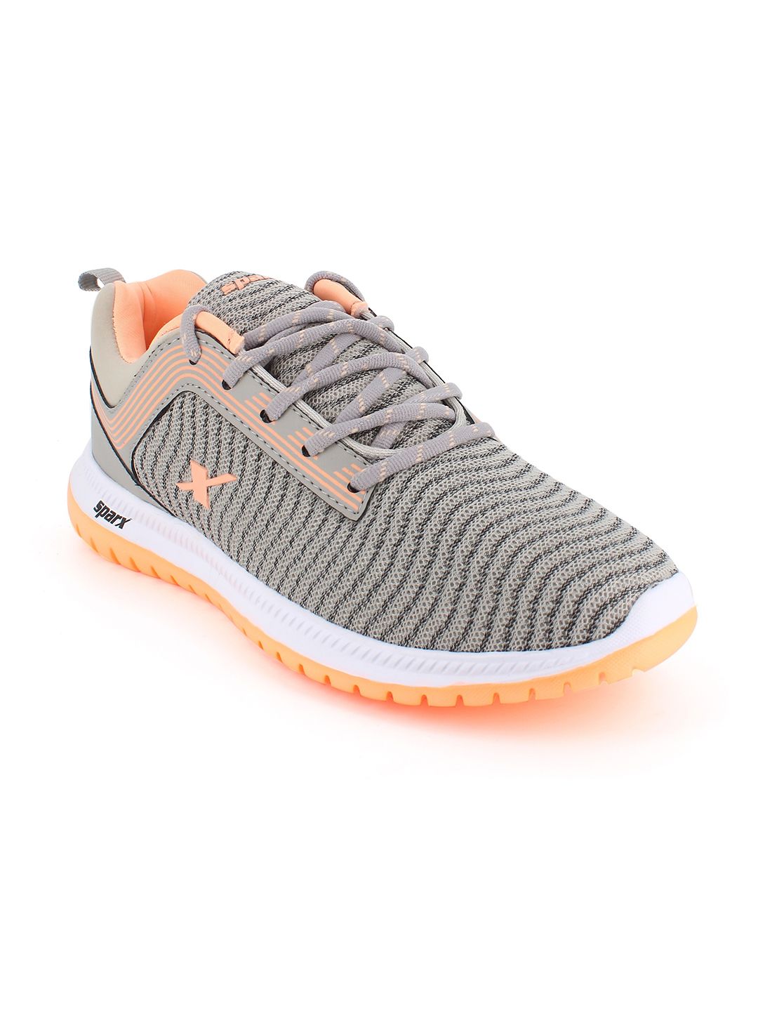 Sparx Women Grey & Peach Sports Shoes Price in India