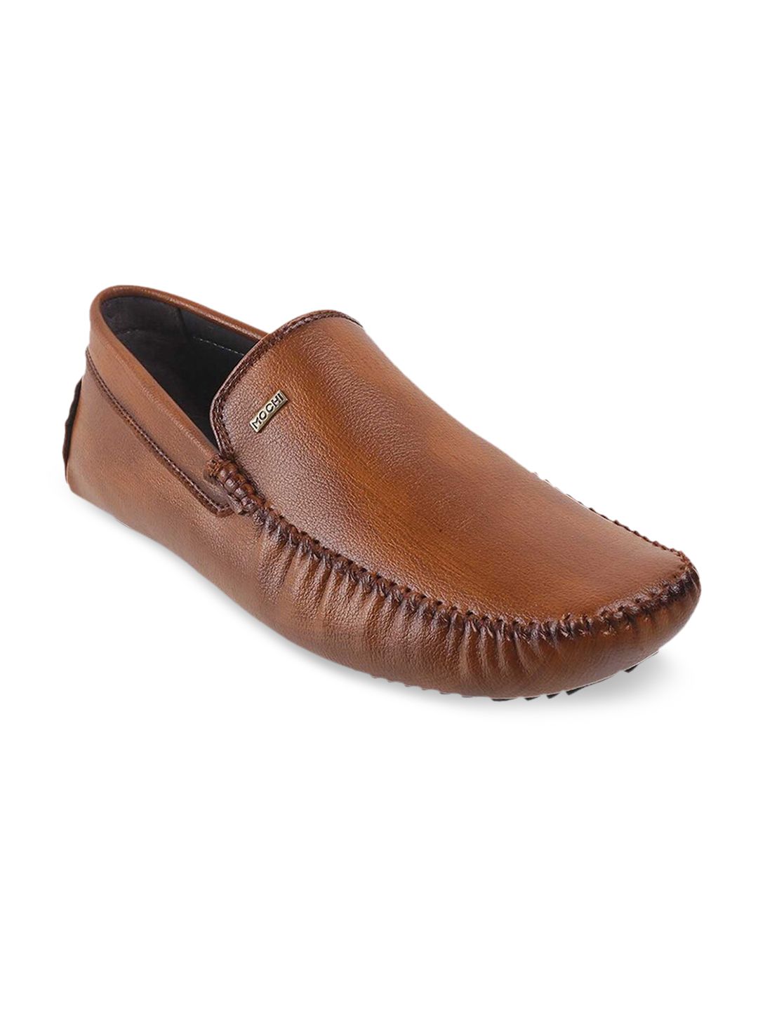 Mochi Men Tan Leather Loafers