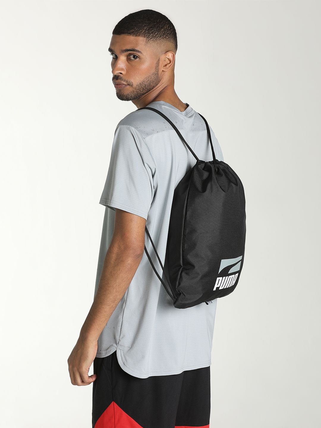 Puma Unisex Black Solid Plus II Gym Sack Price in India