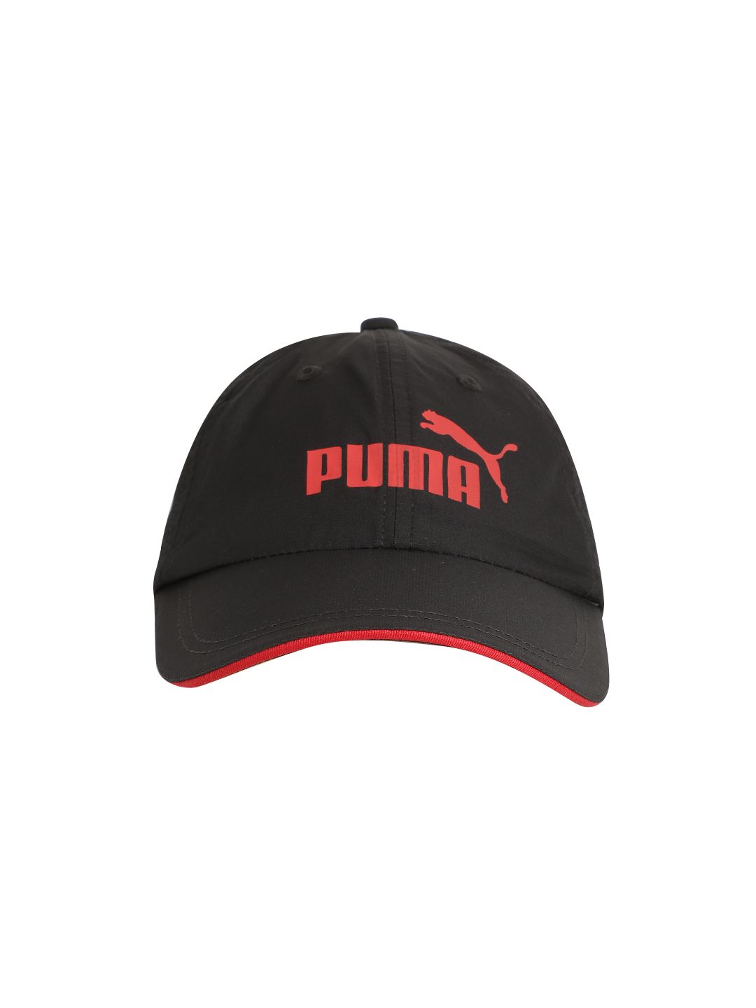 Puma Unisex Black & Red Brand Logo Print Performance Visor Cap Price in India