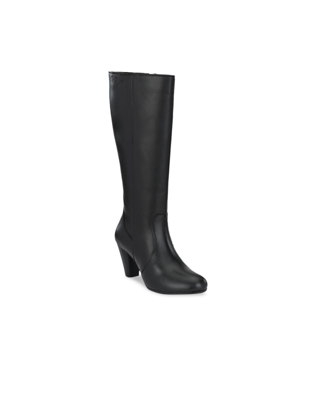 Delize Black Block Heeled Boots Price in India