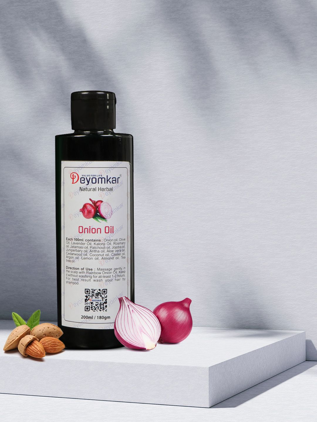 Deyomkar Natural Herbal Red Onion Hair Fall Control Hair Oil - 200 ml Price in India