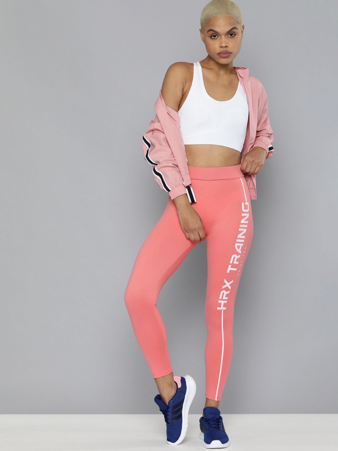 HRX By Hrithik Roshan Training Women Pink Rapid-Dry Brand Carrier Tights Price in India