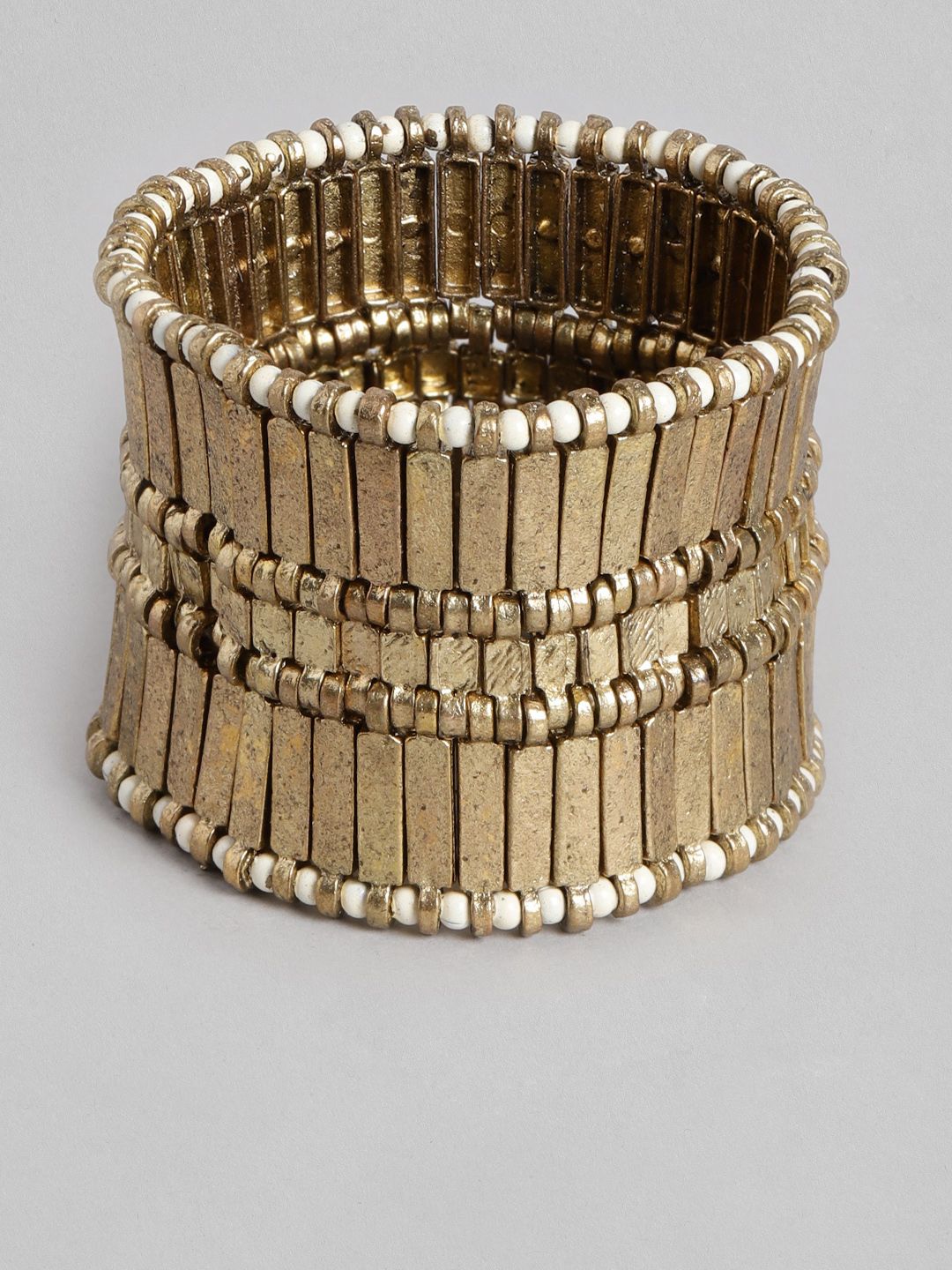 RICHEERA Women Gold-Toned Bangle-Style Bracelet Price in India