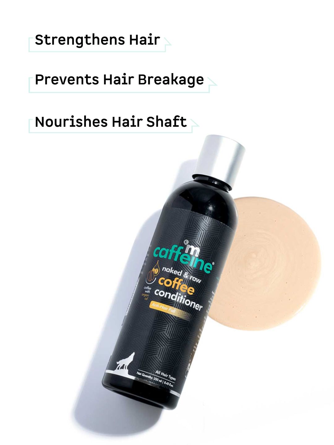 MCaffeine Sustainable Coffee Hair Fall Control Conditioner with Pro-Vitamin B5 & Argan Oil 250 ml