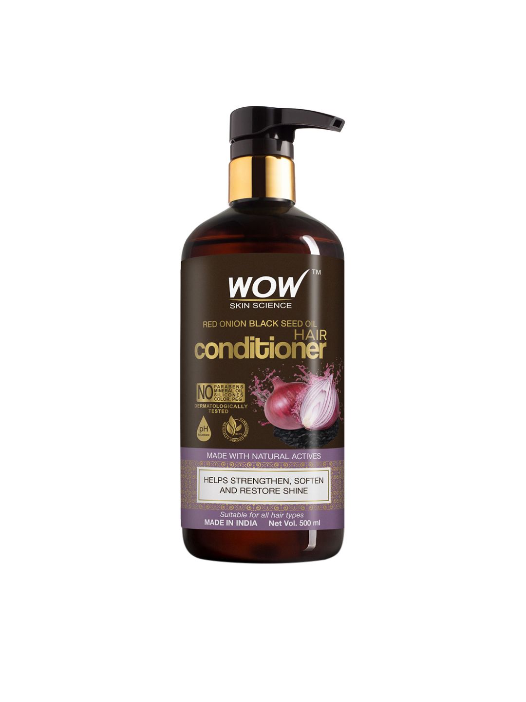 WOW SKIN SCIENCE Unisex Red Onion Black Seed Oil Hair Conditioner -500mL Price in India
