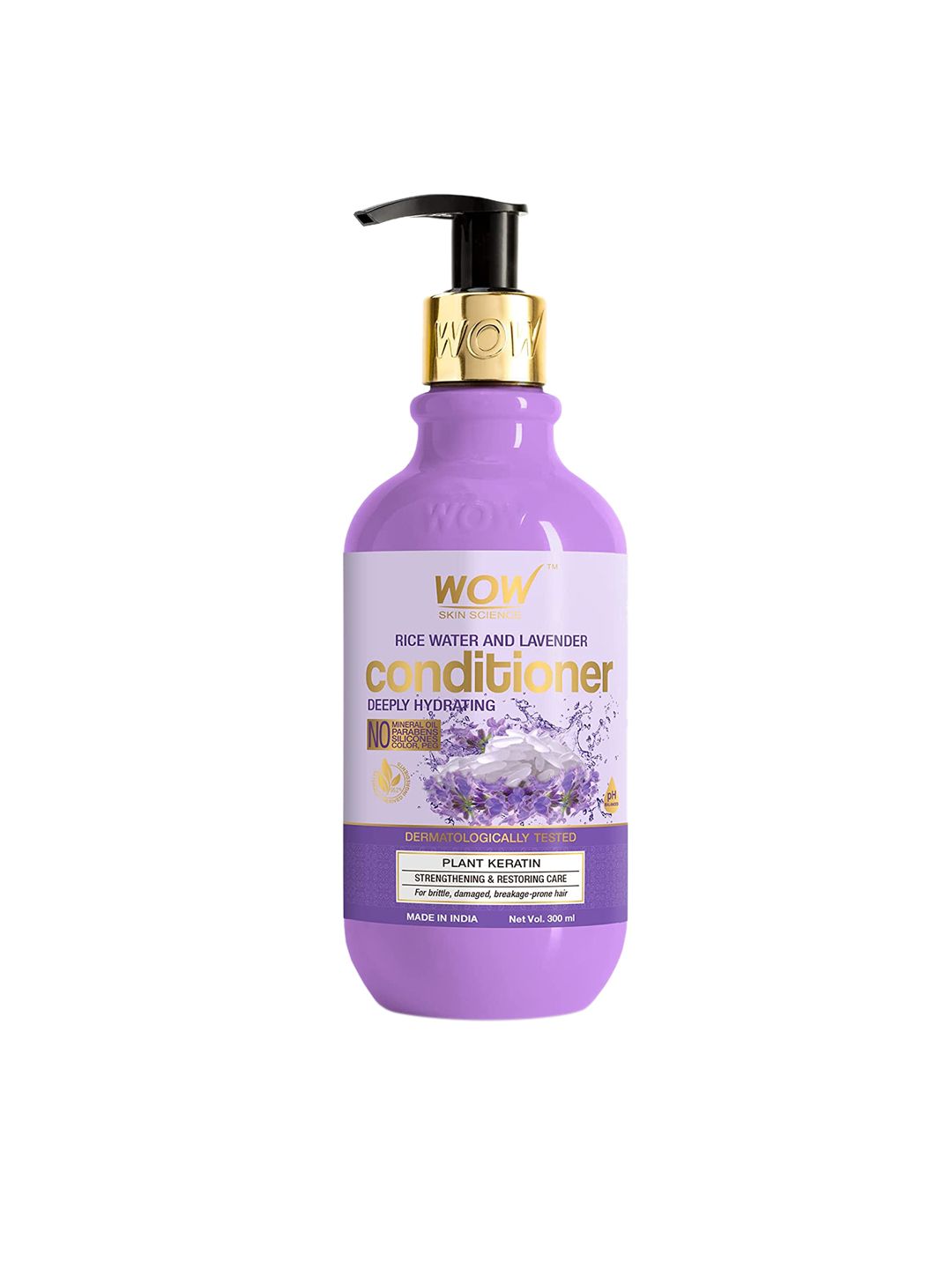 WOW SKIN SCIENCE Conditioner Eith Rice Water Rice Keratin & Lavender Oil - 300 ml Price in India