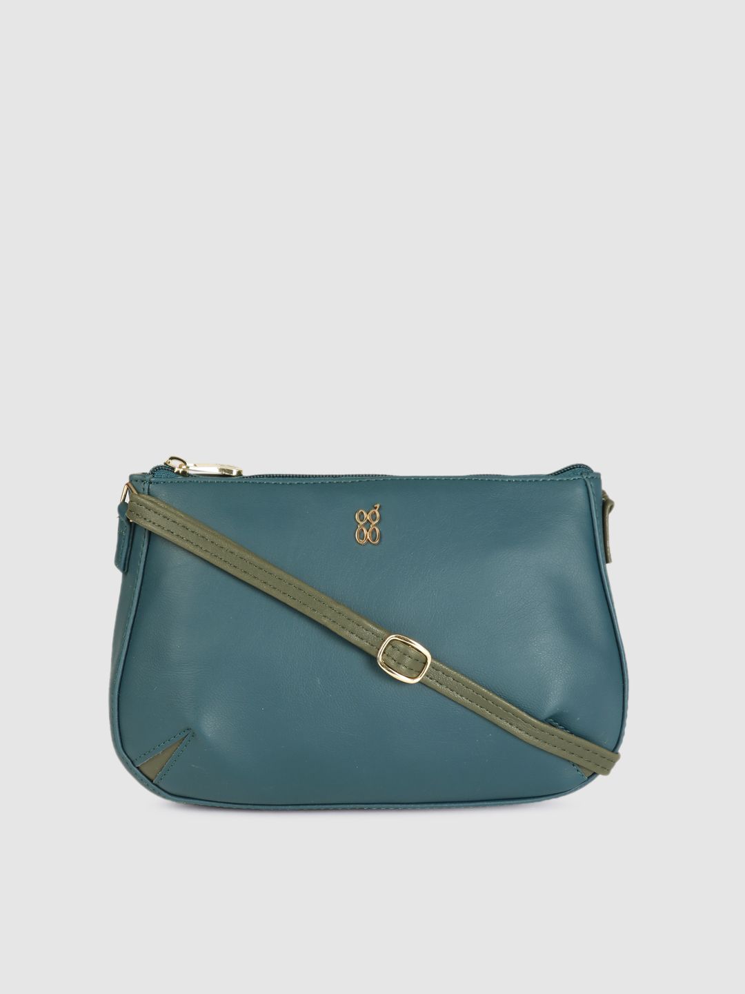 Baggit Teal Blue Solid Sling Bag Price in India