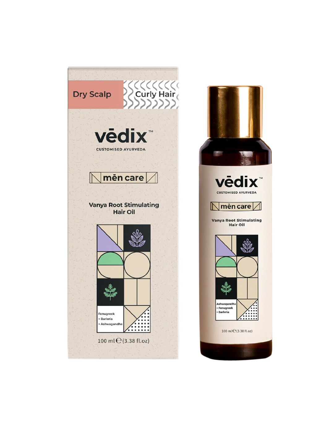VEDIX Men Customized Ayurvedic Anti Hairfall Vanya Root Stimulating Hair Oil