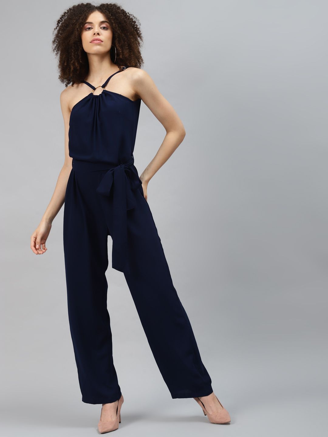 plusS Navy Blue Strapless Basic Jumpsuit Price in India