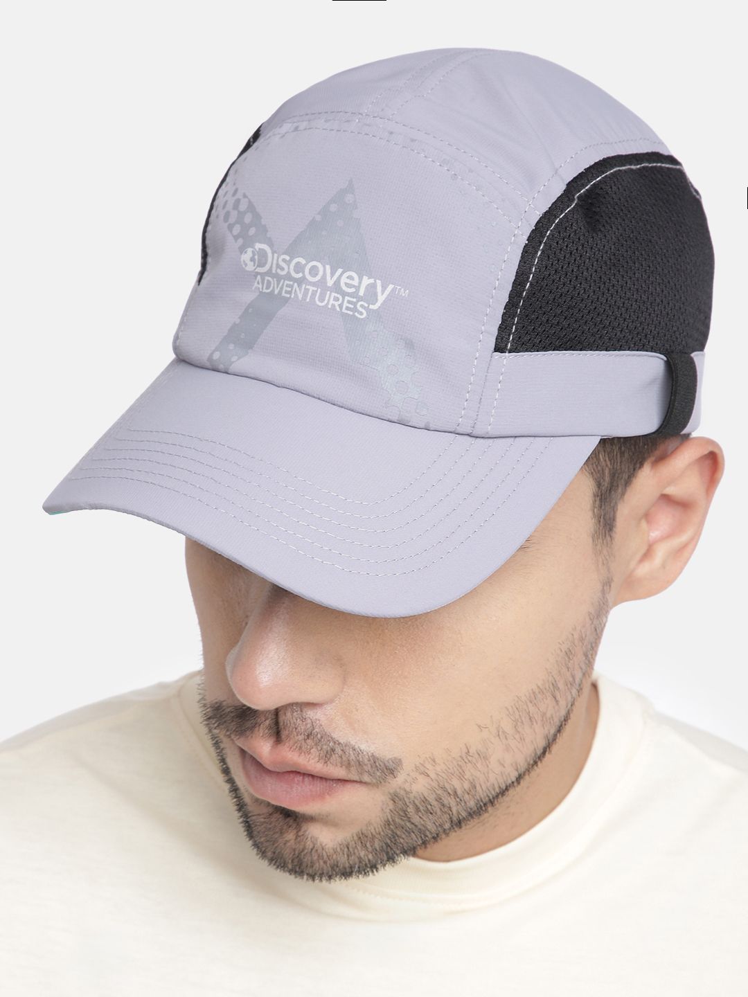 Roadster Unisex Grey & Black Printed Snapback Cap Price in India