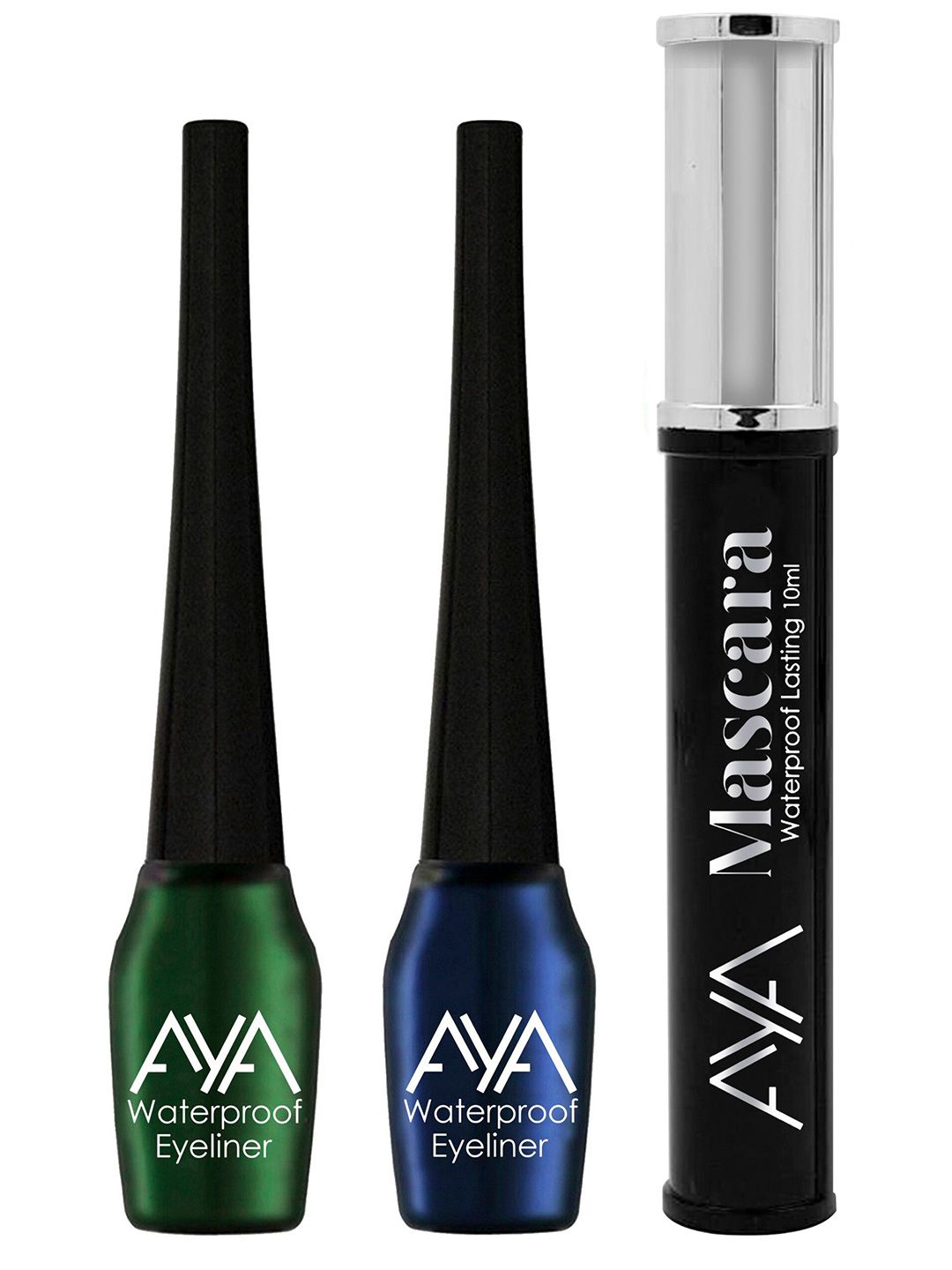 AYA Set of 2 Waterproof Liquid Eyeliner with Black Mascara Price in India