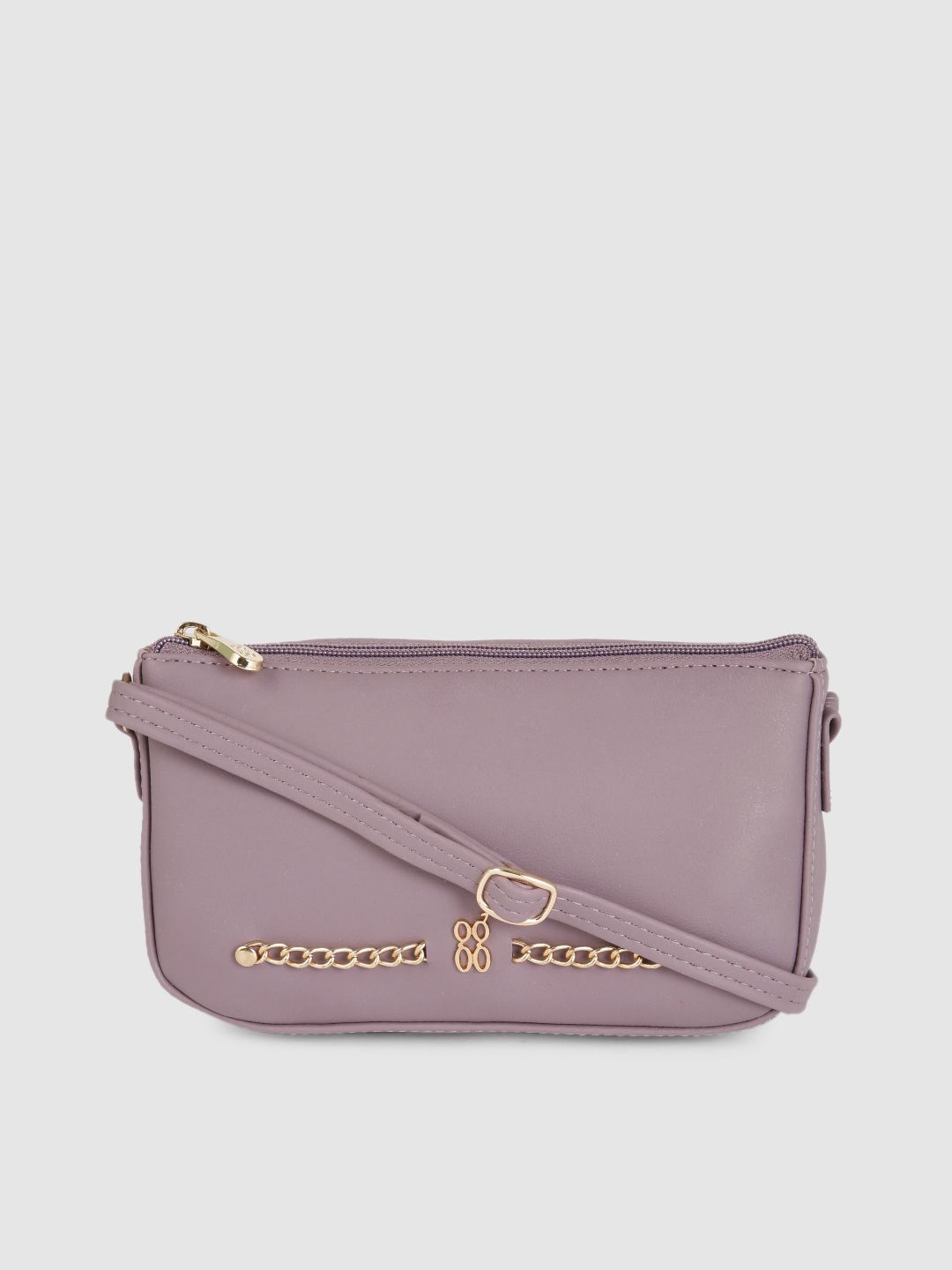 Baggit Purple Solid Embellished Structured Sling Bag Price in India