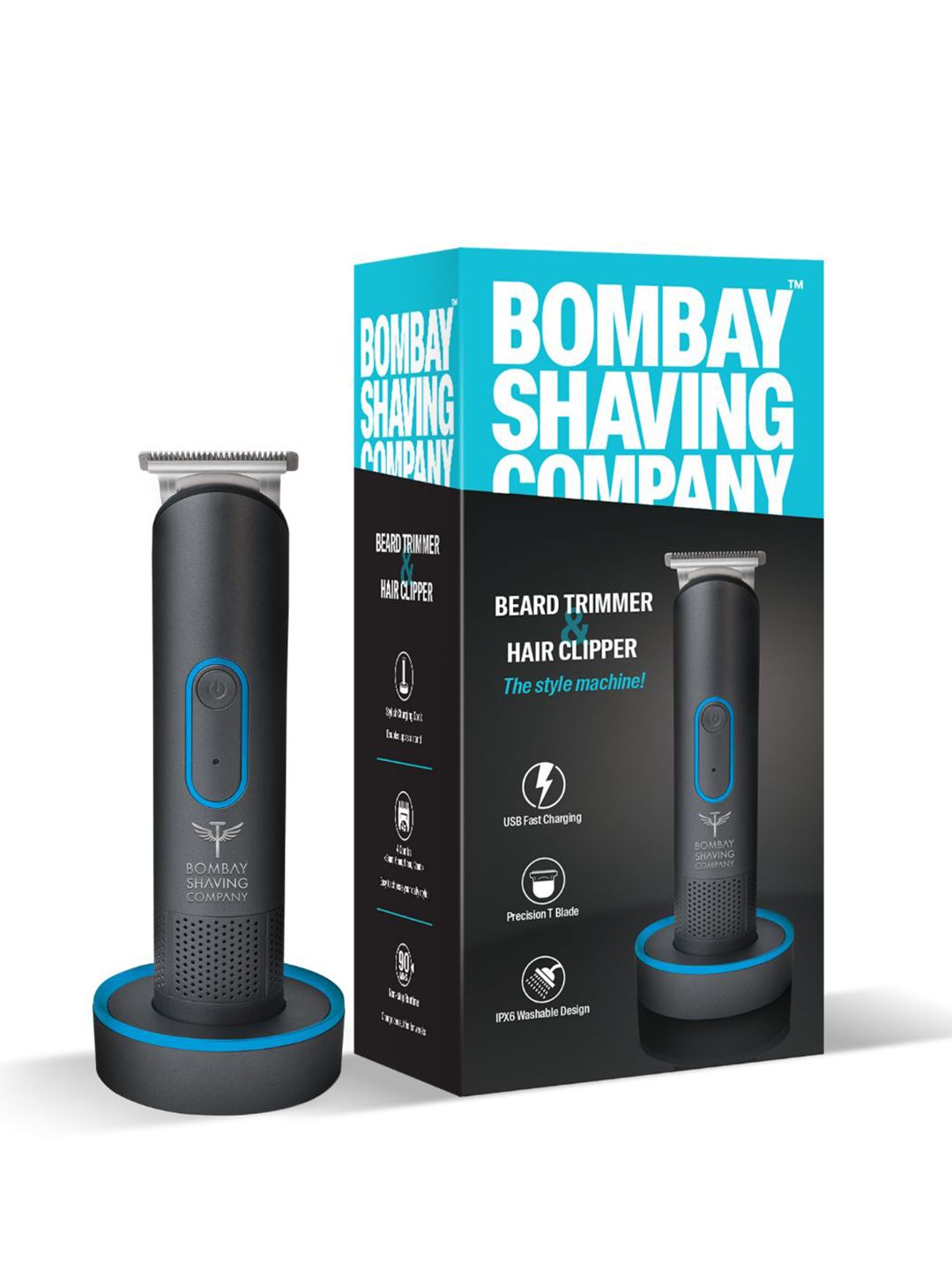 Bombay Shaving Company Men Grey & Blue All-in-One Beard Trimmer