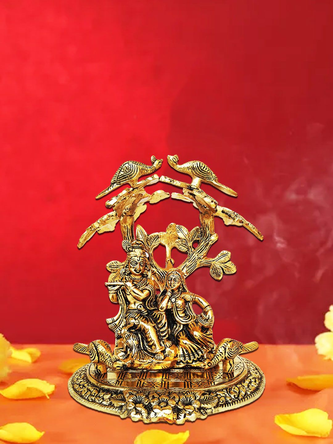 WENS Gold-Toned Lord Radha Krishna Showpiece Price in India