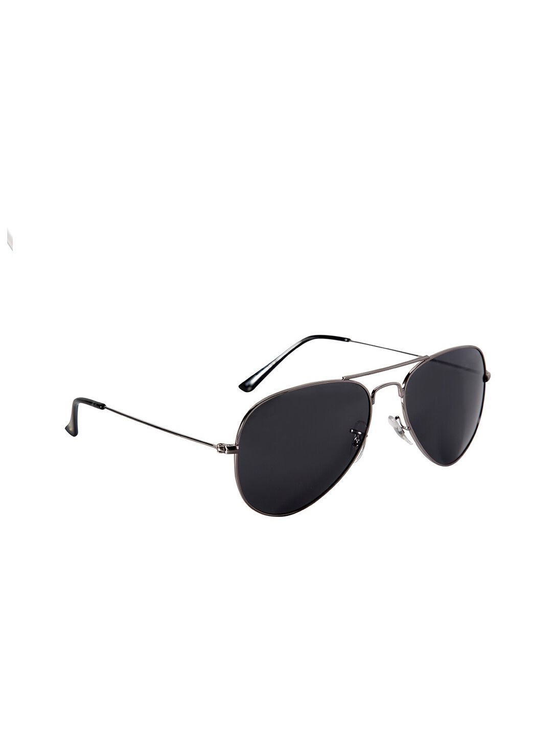 GIO COLLECTION Unisex Grey Lens & Gunmetal-Toned Aviator Sunglasses - GM10366C01-Grey Price in India