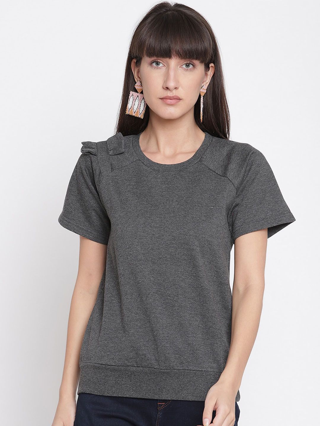 The Vanca Women Grey Sweatshirt Price in India