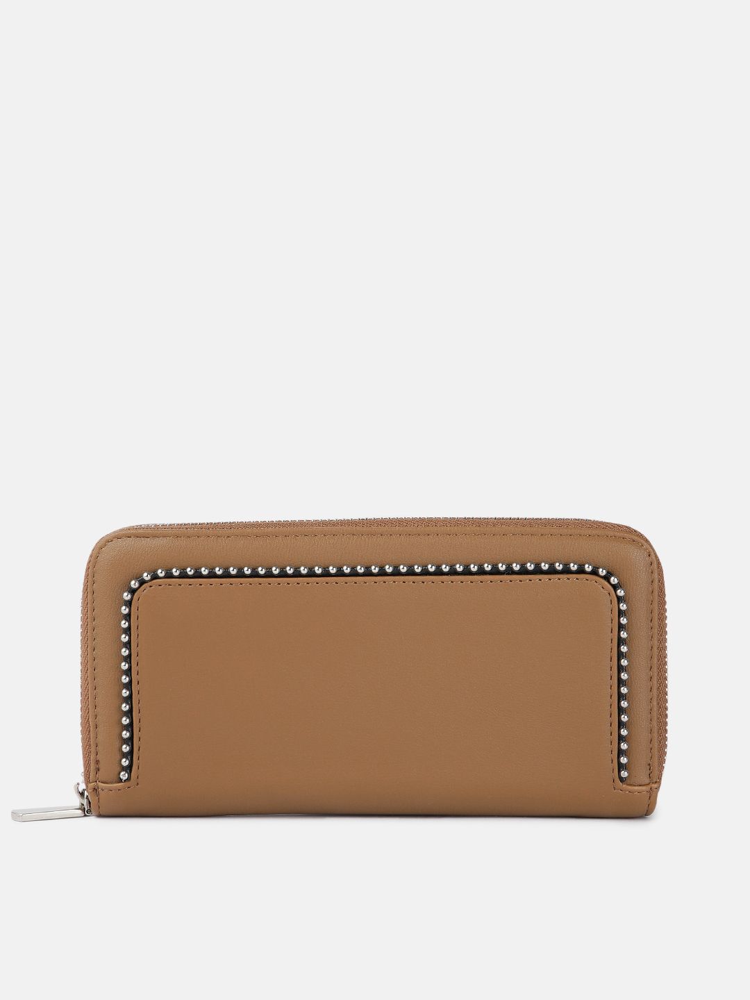 DressBerry Women Brown PU Zip Around Wallet Price in India