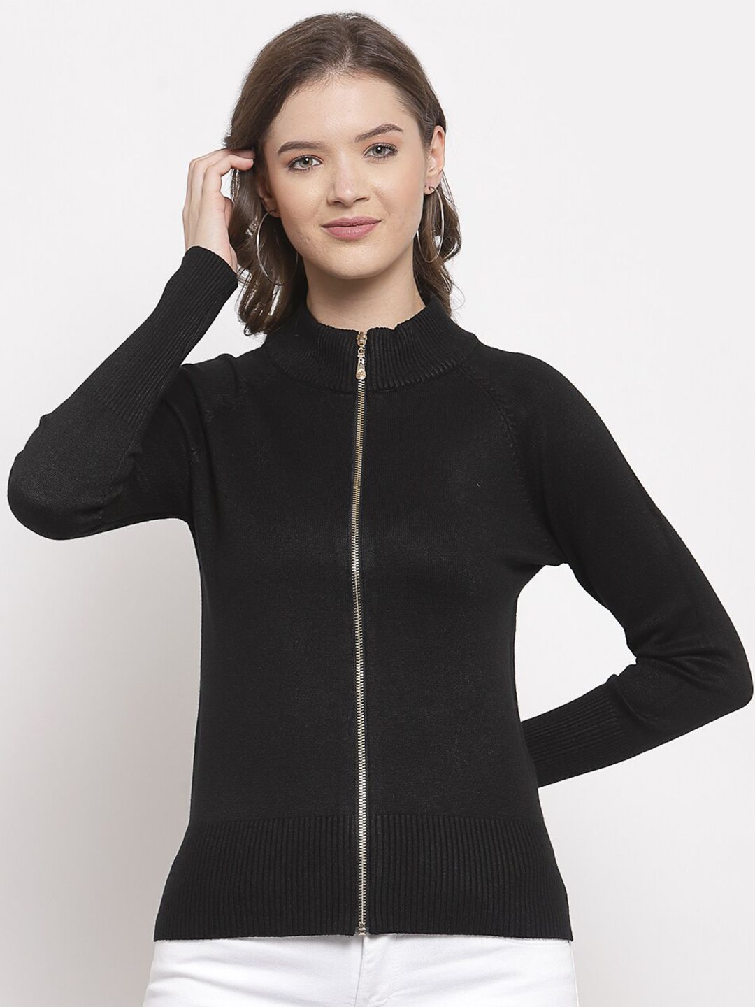 Mafadeny Women Black Front-Open Price in India