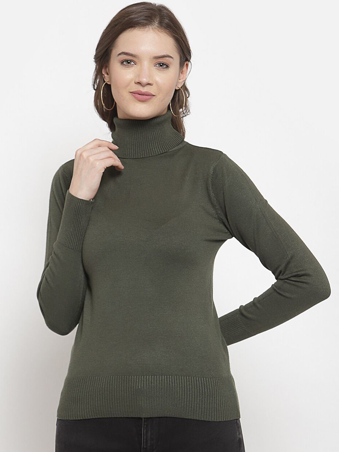 Mafadeny Women Green Pullover Price in India