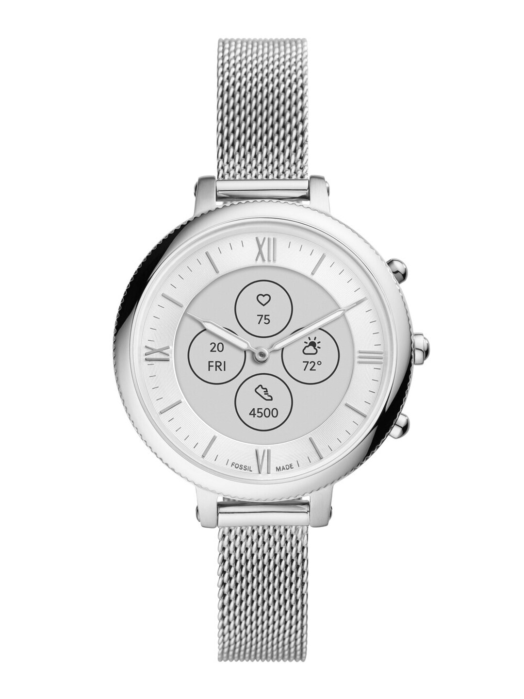 Fossil Women Silver Monroe Hybrid HR Smartwatch FTW7040 Price in India