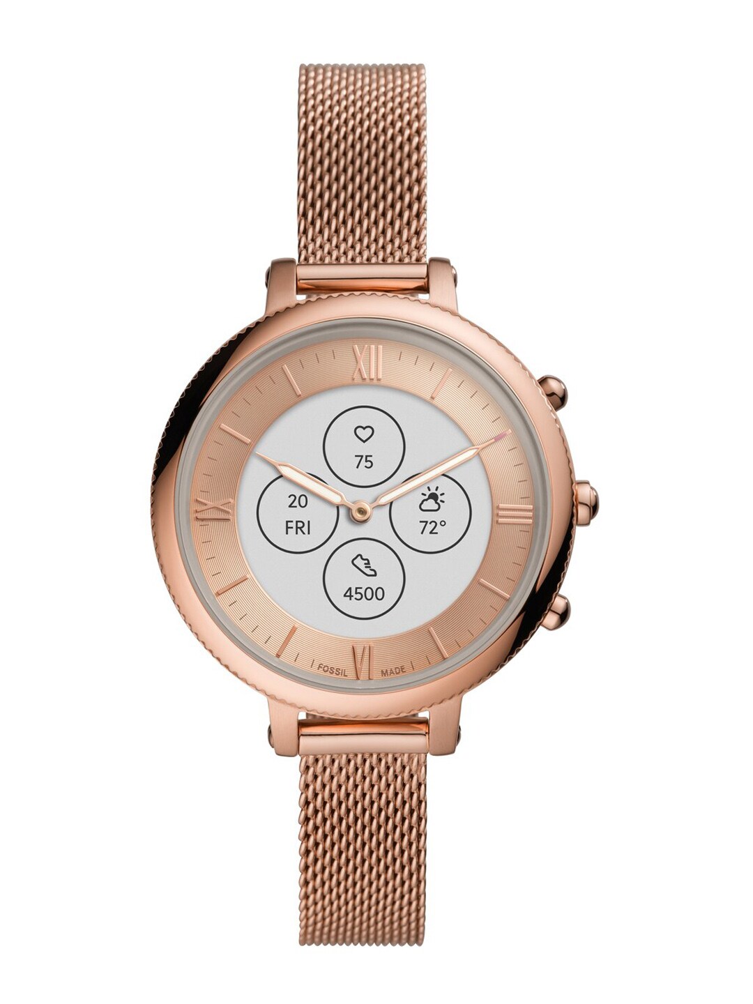 Fossil Women Rose Gold-Toned Monroe HR Smartwatch FTW7039 Price in India