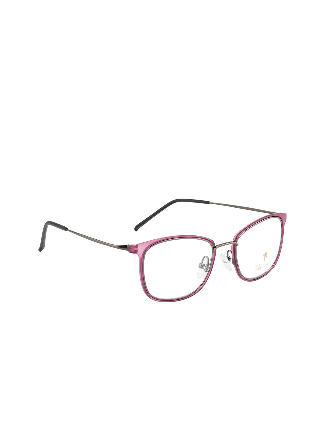 Ted Smith Unisex Purple Solid Square Frames Price in India