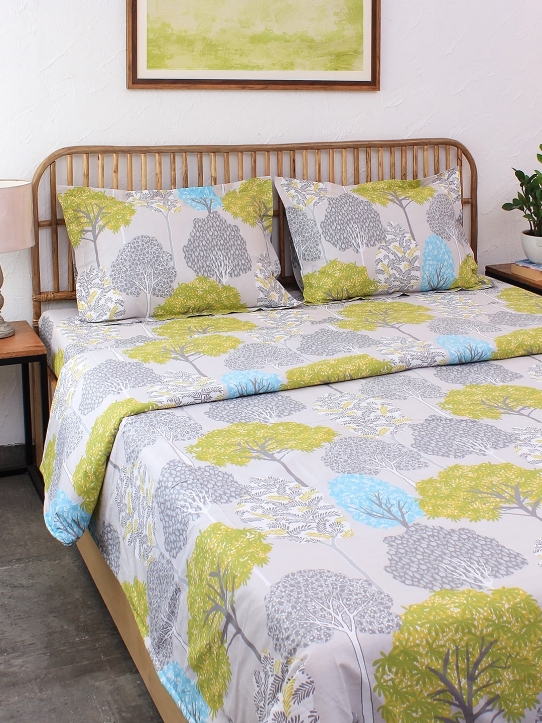 House This Green & Grey Floral Mild Winter Pure Cotton 150 GSM Single Bed Dohar Price in India