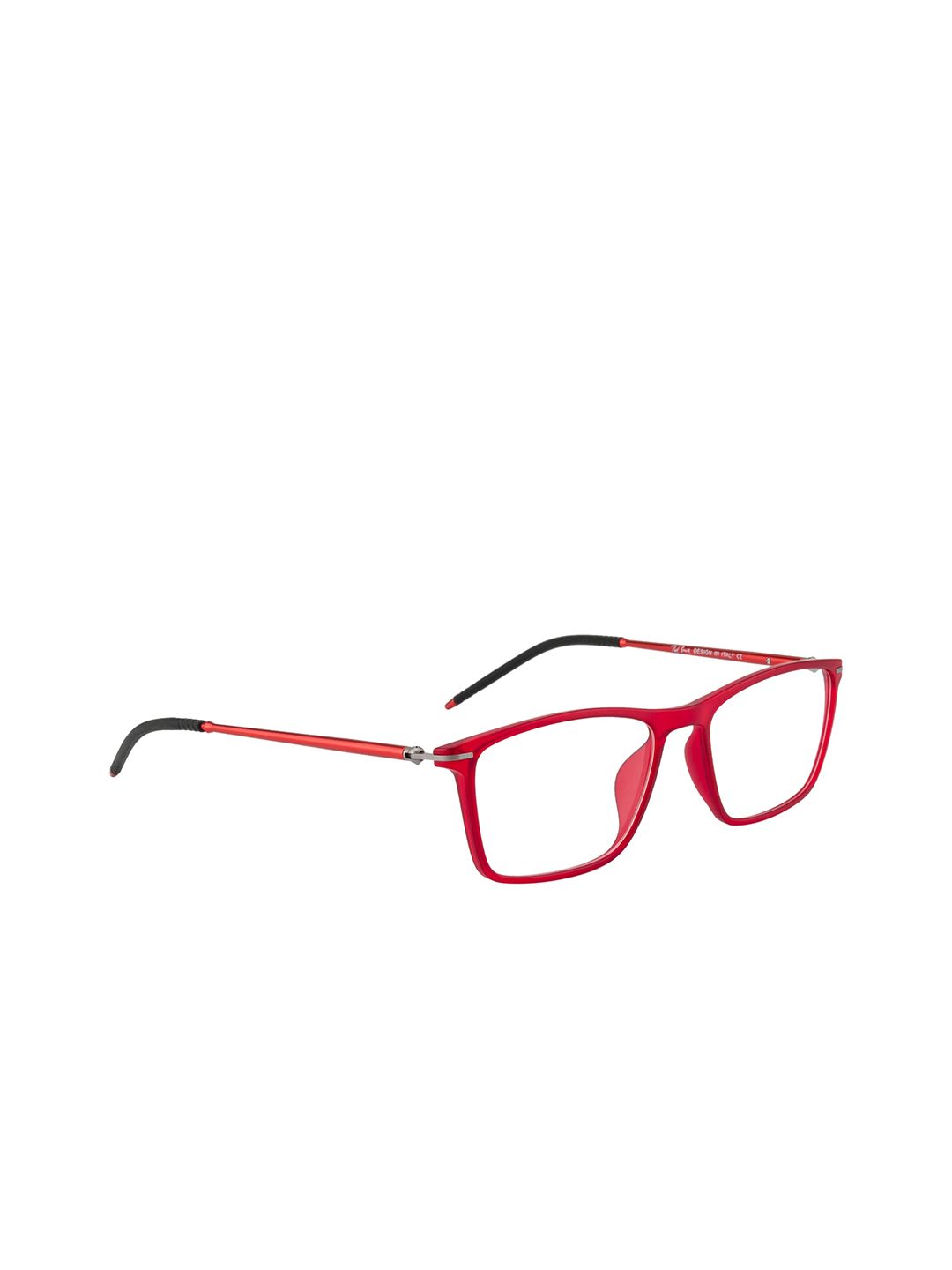 Ted Smith Unisex Red & Black Full Rim Wayfarer Frames Price in India