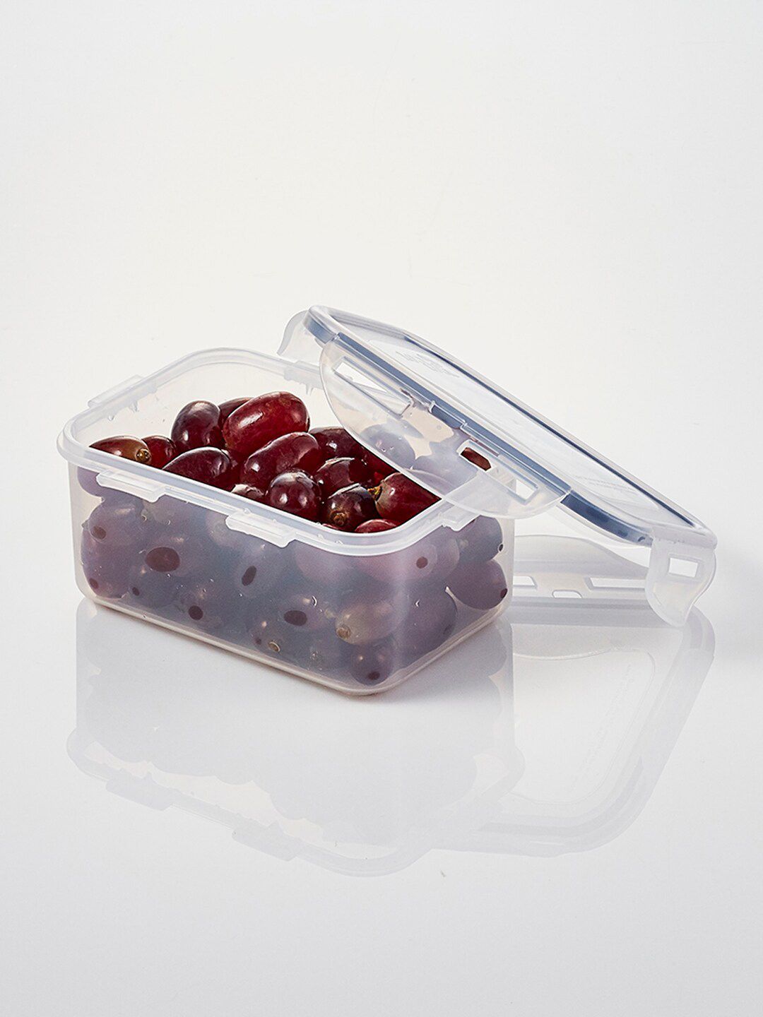 Lock & Lock Transparent & Blue Solid Plastic Airtight Food Container Price in India