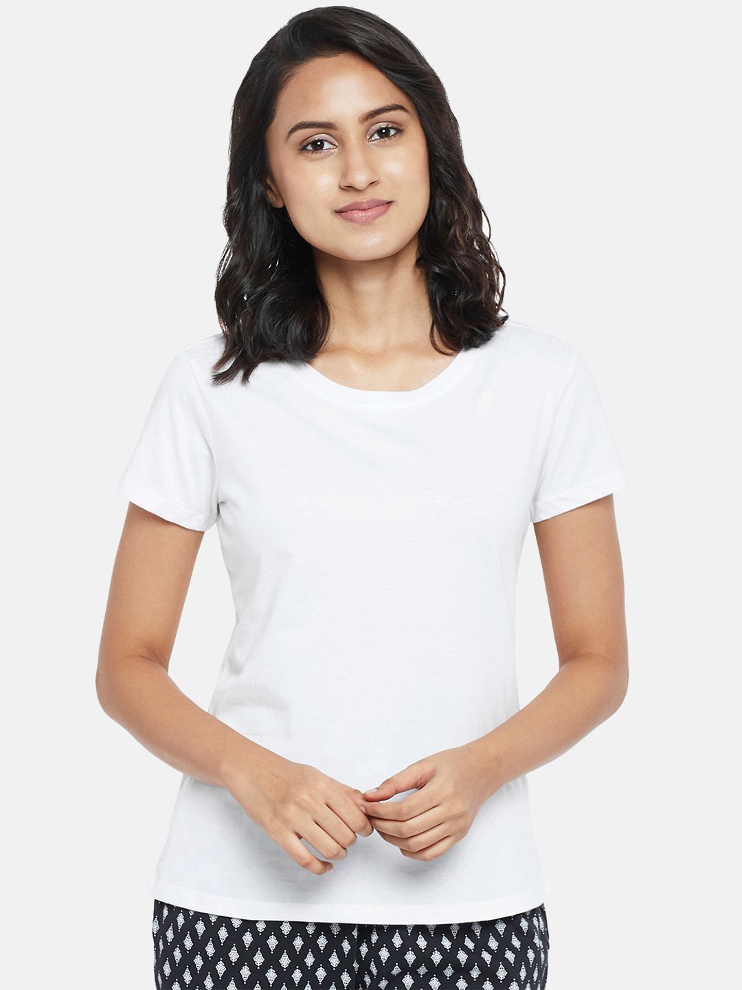 Dreamz by Pantaloons White Regular Lounge tshirt Price in India