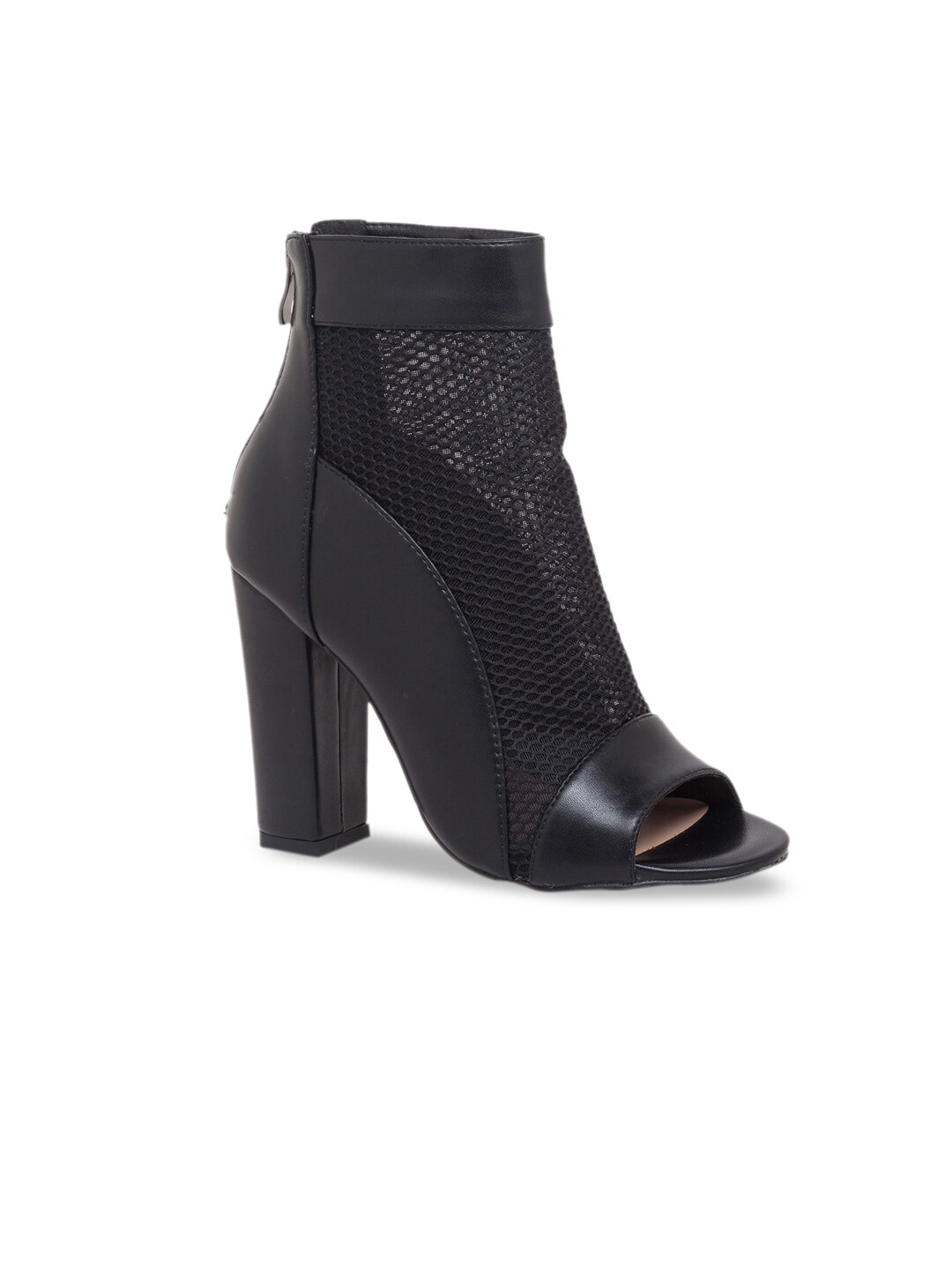 Sole To Soul Black Block Heeled Boots Price in India