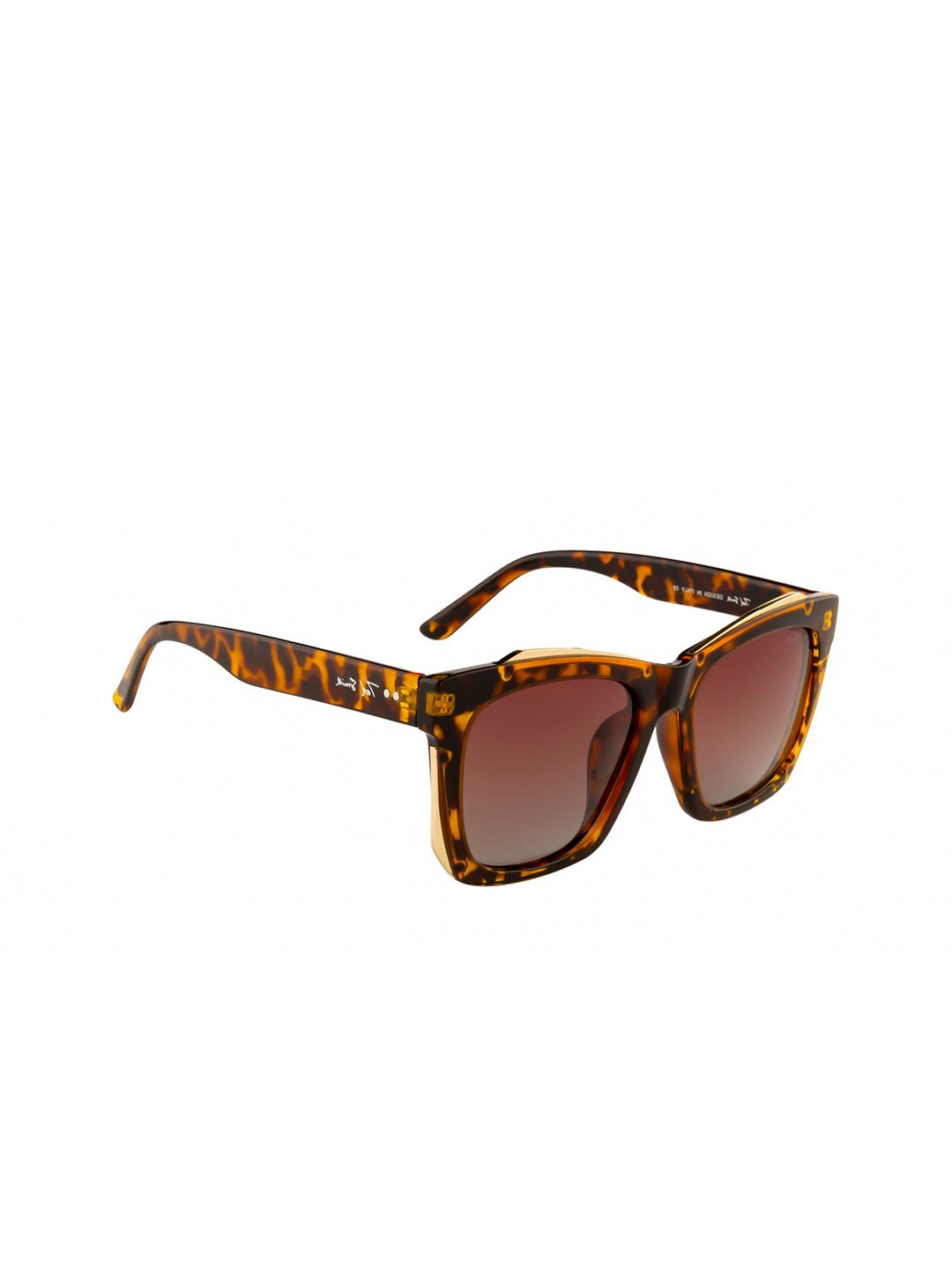 Ted Smith Women Brown Full-Rim Square Sunglasses Price in India