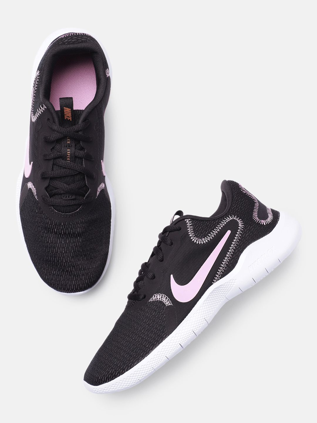 Nike Women Black & Pink Flex Experience RN 9 Running Shoes Price in India