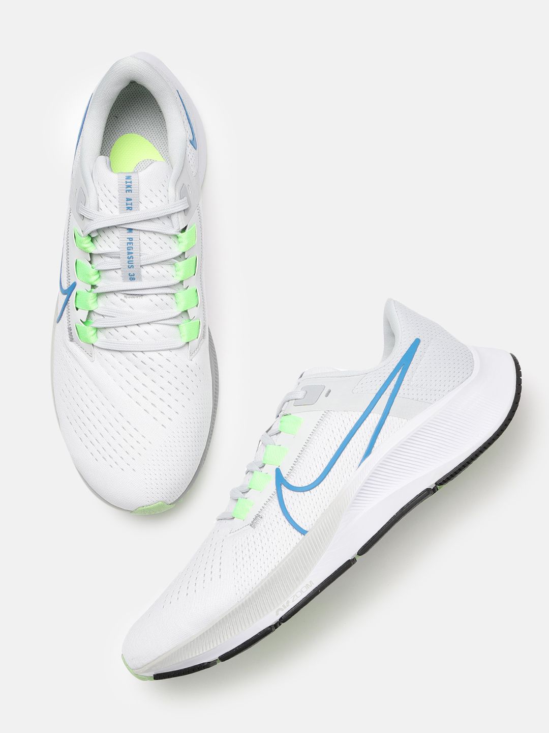 Buy Nike Men White Air Zoom Pegasus 38 Running Shoes - Sports