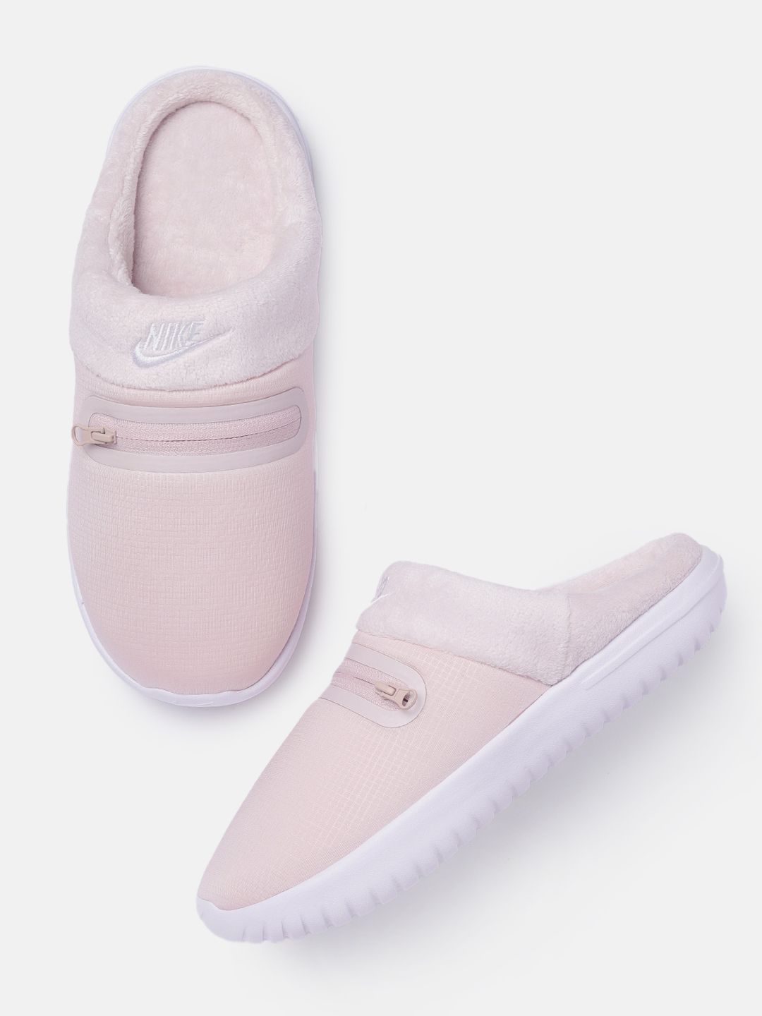 Nike Women Pink Solid Fabric Burrow Room Slippers Price in India