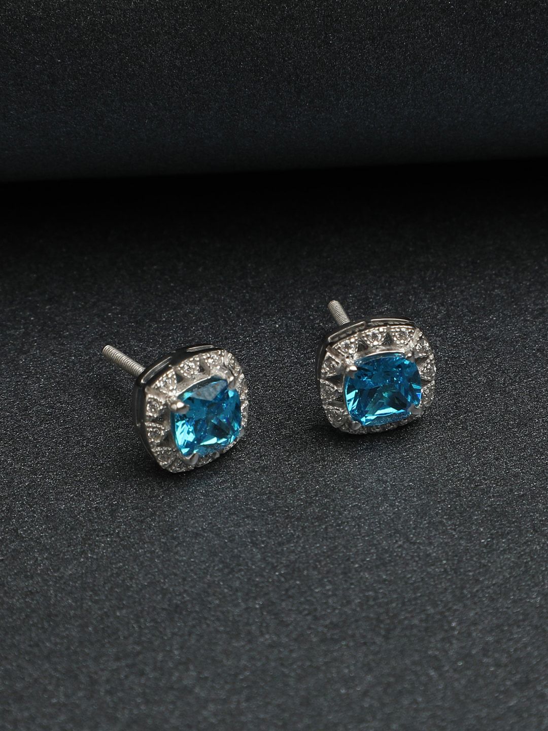Clara Silver-Toned Contemporary Studs Earrings Price in India
