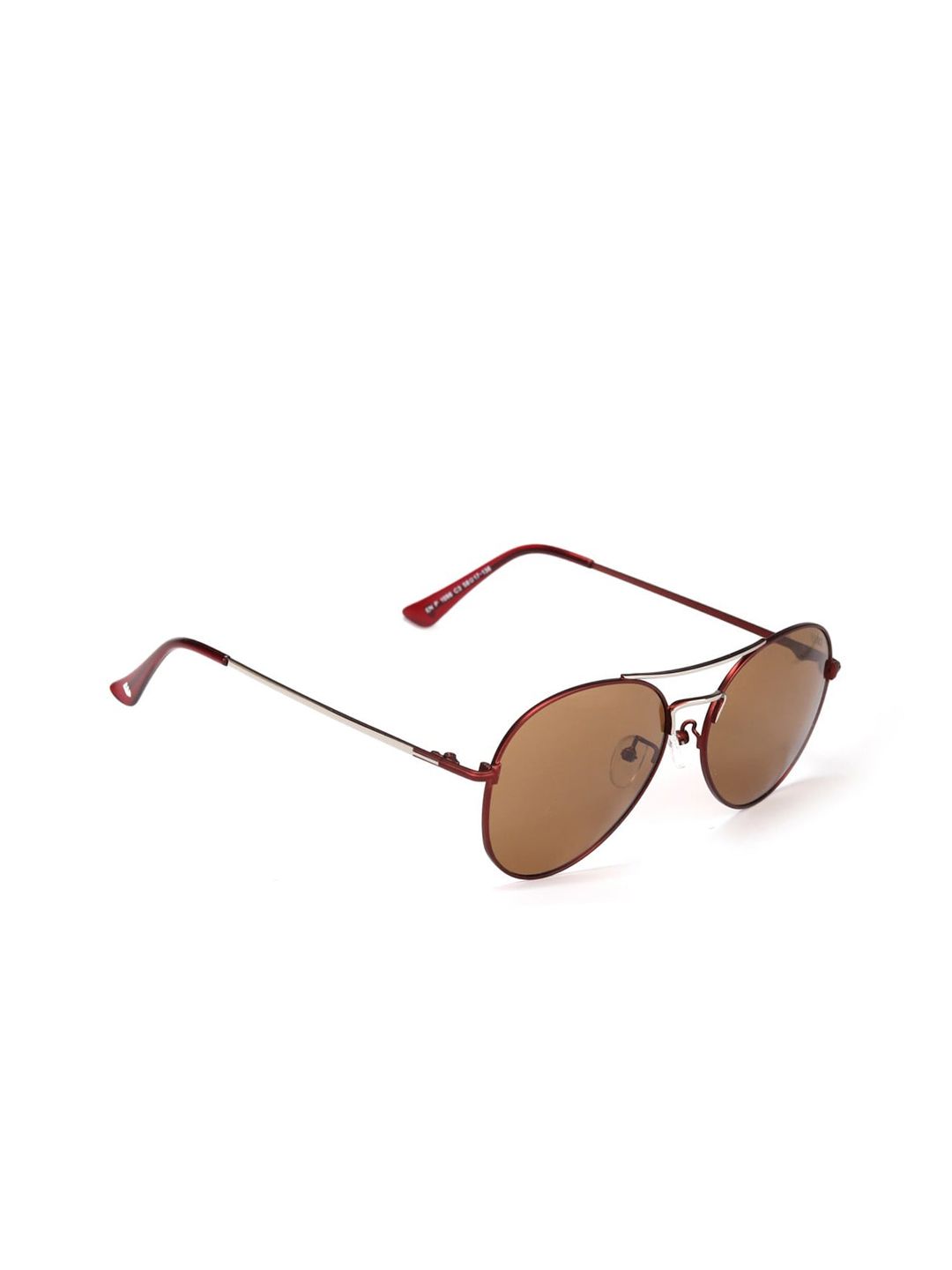 ENRICO Unisex Brown Lens & Brown Aviator Sunglasses - EN P 1098 C3-Brown