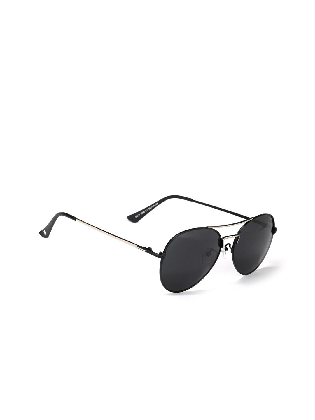 ENRICO Unisex Black Lens & Black Aviator Sunglasses - EN P 1098 C1-Black Price in India