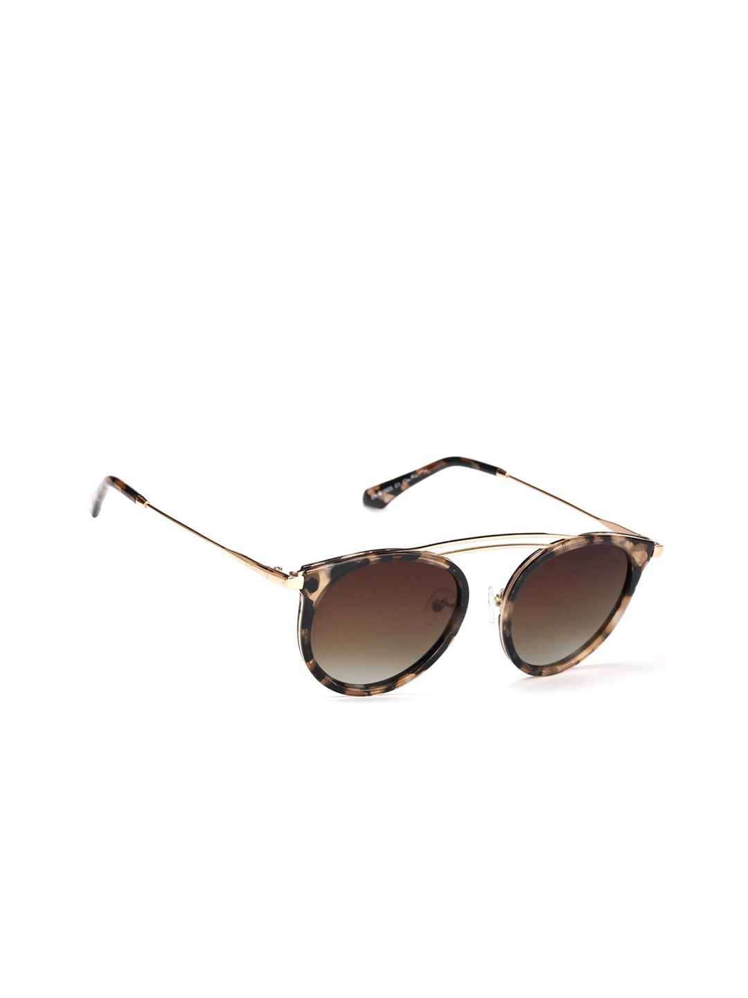 ENRICO Women Brown Lens & Gold-Toned Cateye Sunglasses - EN M 2023 C1-Brown