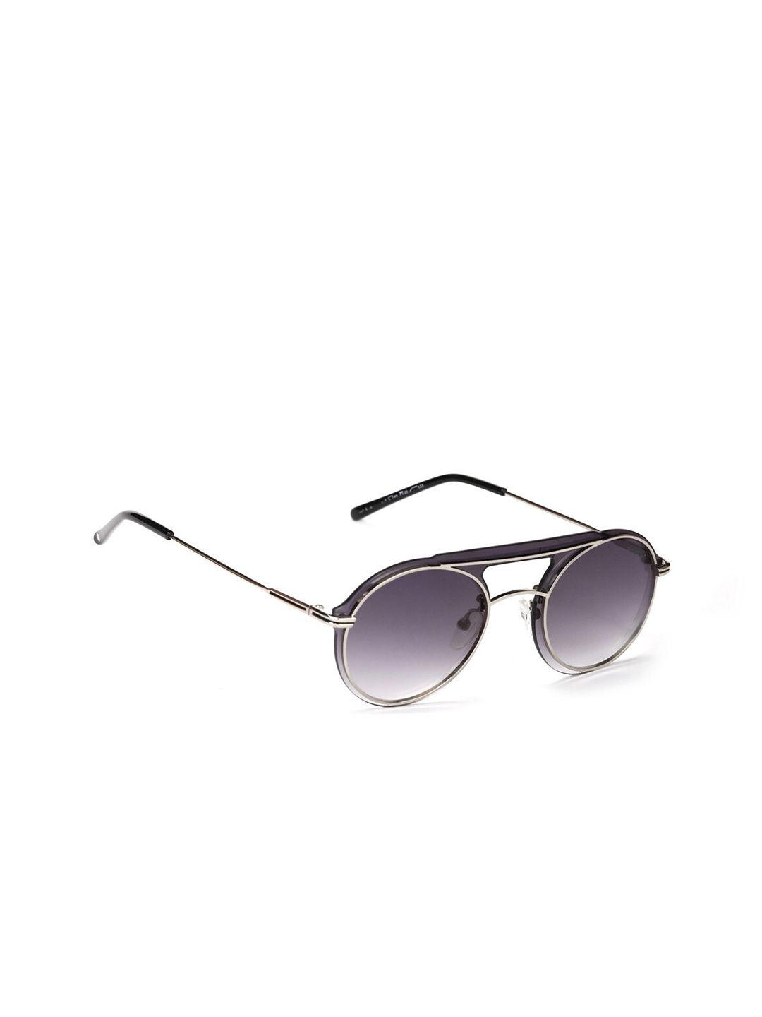 ENRICO Unisex Purple Lens & Silver-Toned Round Sunglasses - EN E 3026 C3-Purple