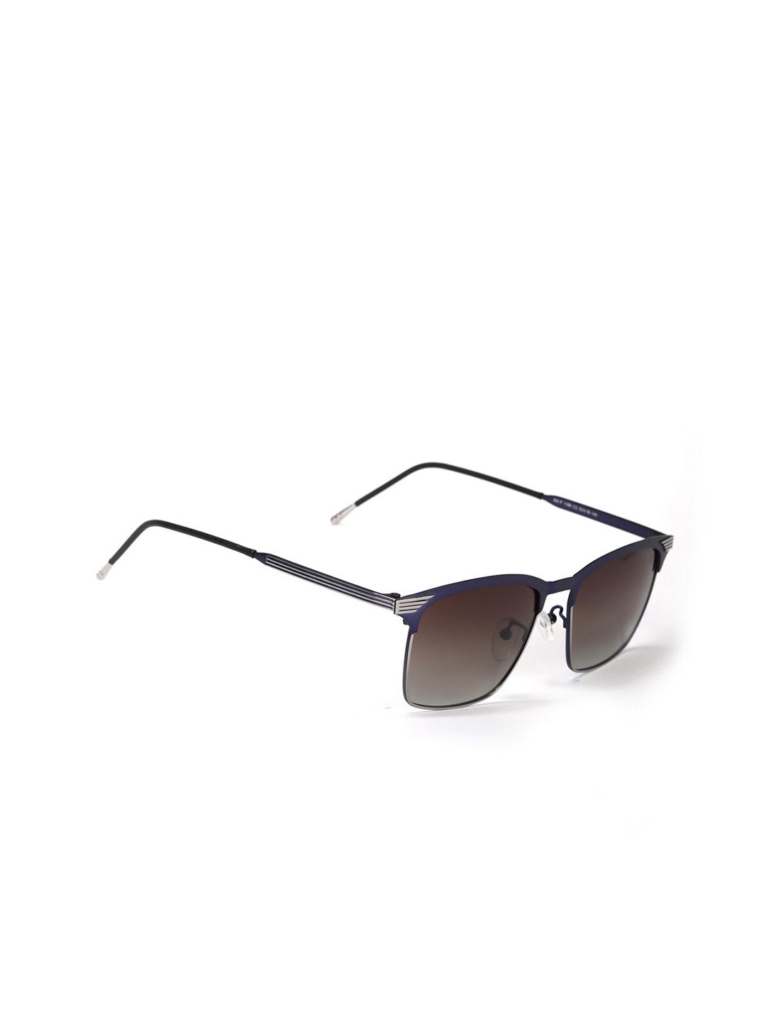 ENRICO Men Brown Lens & Blue Rectangle Sunglasses - EN P 1100 C1-Brown